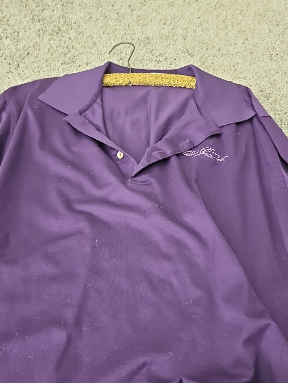 Peter Millar Purple Polo with Subtle Chest Embroidery